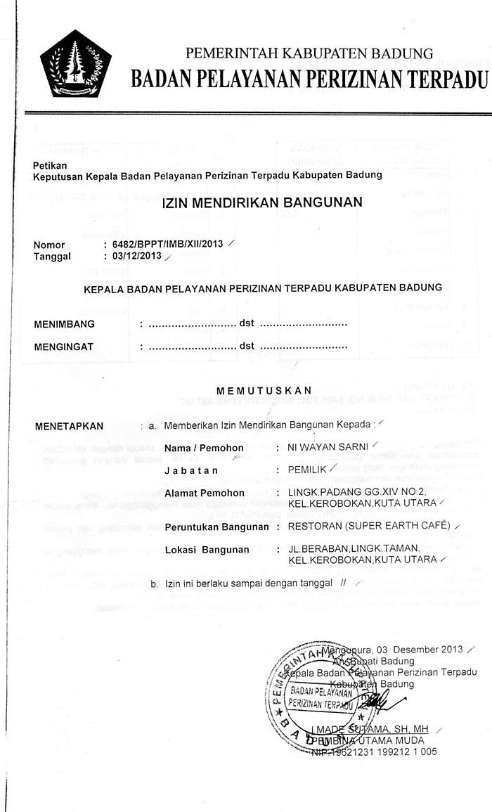 jasa pengurusa izin mendirikan bangunan di lombok